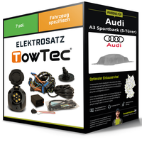 Elektrosatz 7-Pol Spezifisch für Audi A3 Sportback (5-TüRer) 07.2008-03.2013 NEU