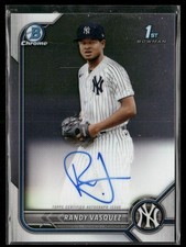 Randy Vasquez 2022 Bowman #CPA-RV Chrome Auto New York Yankees