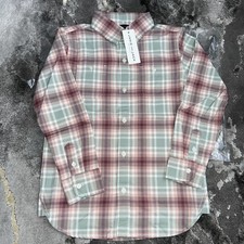 NWT JANIE JACK Boys Flannel Button Down Plaid Shirt Sz 5