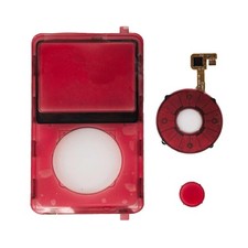 iPod Classic Clear Red Center Click Wheel Button Faceplate Face Plate 6th 7th
