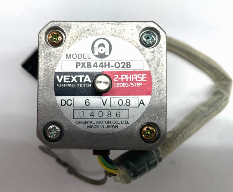 Vexta 2-Phase Stepping Motor 1.8° Step Angle 6VDC 0.8A  PXB44H-02B /Pre-Owned