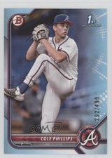 2022 Bowman Draft Sky Blue 292/499 Cole Phillips #BD-90 s3g
