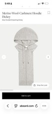 NEW VERONICA BEARD Cashmere Hoodie Dickey Grey OS $295