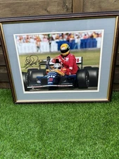 Nigel Mansell Williams F1 Taxi Autographed Signed Photo genuine .senna