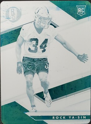 2019 Panini Gold Standard Printing Plate Cyan 1/1 Rock Ya-Sin #181 Rookie