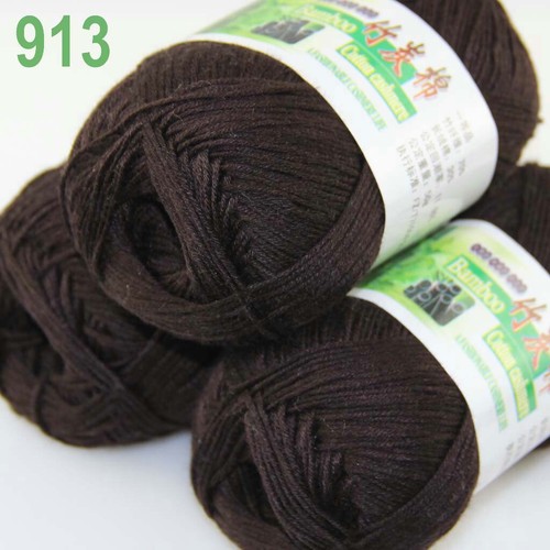 Sale 3SkeinsX50g Soft Bamboo Cotton Blankets Rugs Hand Knitting Crochet Yarn 13