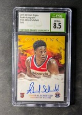 2019-20 NBA Origins Admiral Schofield Gold /10 On Card Rookie RC Auto Wizards
