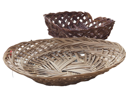 Konvolut 12 tlg. Dekokorb Brotkorb Henkelkorb Bast Stroh Holzkerzen #1743 OWO - Bild 10 von 10