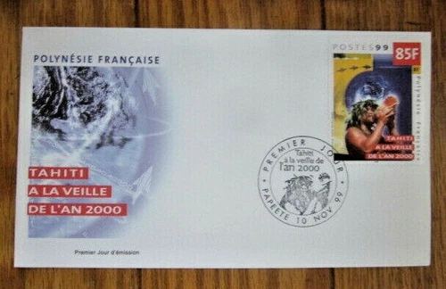 FRENCH POLYNESIA  NATIVE BLOWING CONCH SHELL 1999   #768 FDC
