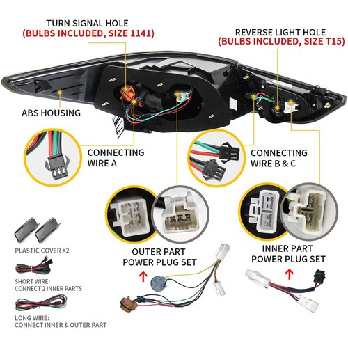 Conjunto de luces traseras LED para Hyundai Sonata 2011-2014 GLS Limited SE - Imagen 7 de 13
