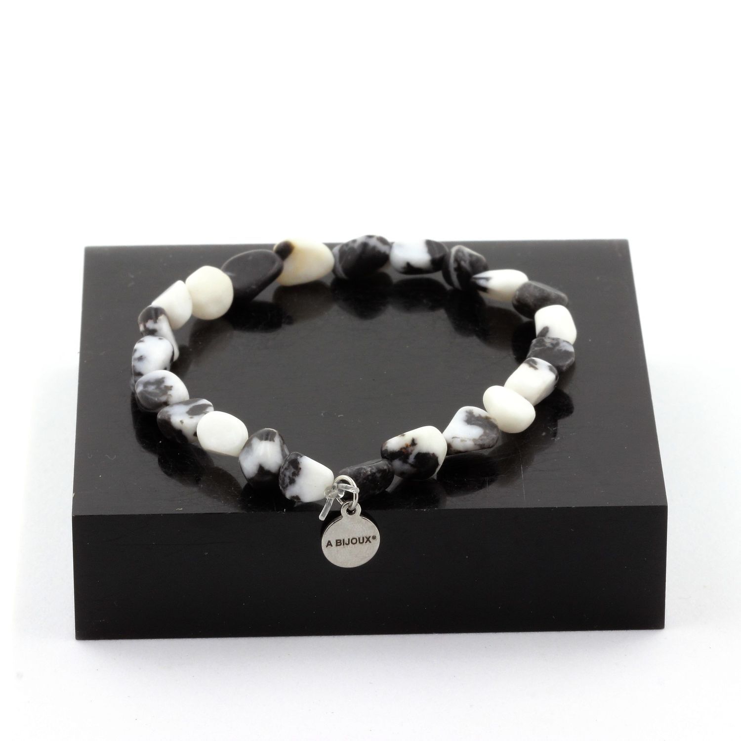 Bracelet jaspe zèbre du Brésil de joaillerie en minéraux personnalisables