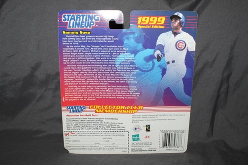 Kenner Starting Lineups 1999 Sammy Sosa Chicago Cubs MLB Action Figure - Picture 2 of 2