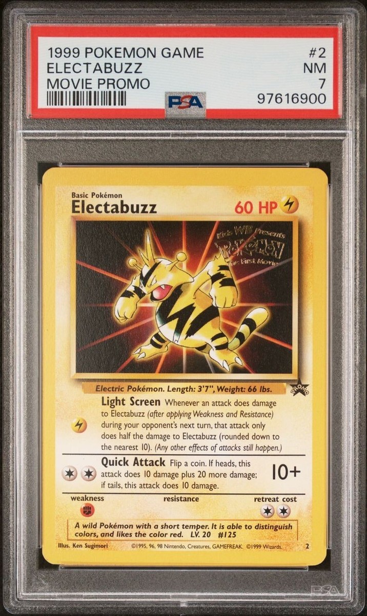1999 Pokemon Game Movie Promo #2 - PSA NM 7 - ELECTABUZZ | eBay 1999 Pokemon Game Movie Promo #2 - PSA NM 7 - ELECTABUZZ | eBay