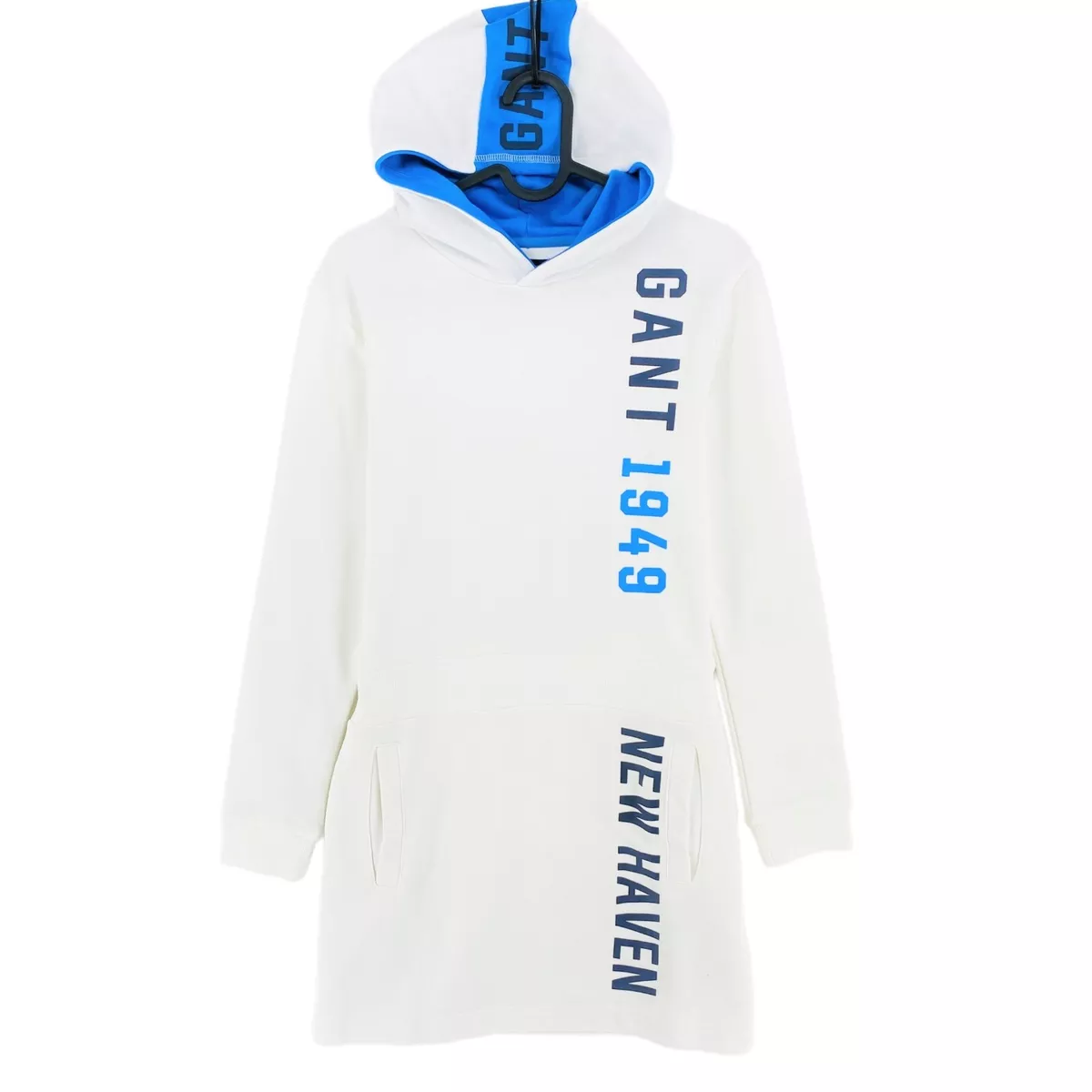 GANT Girls White Color Long Sleeves Hoodie Dress Size 158 164 cm
