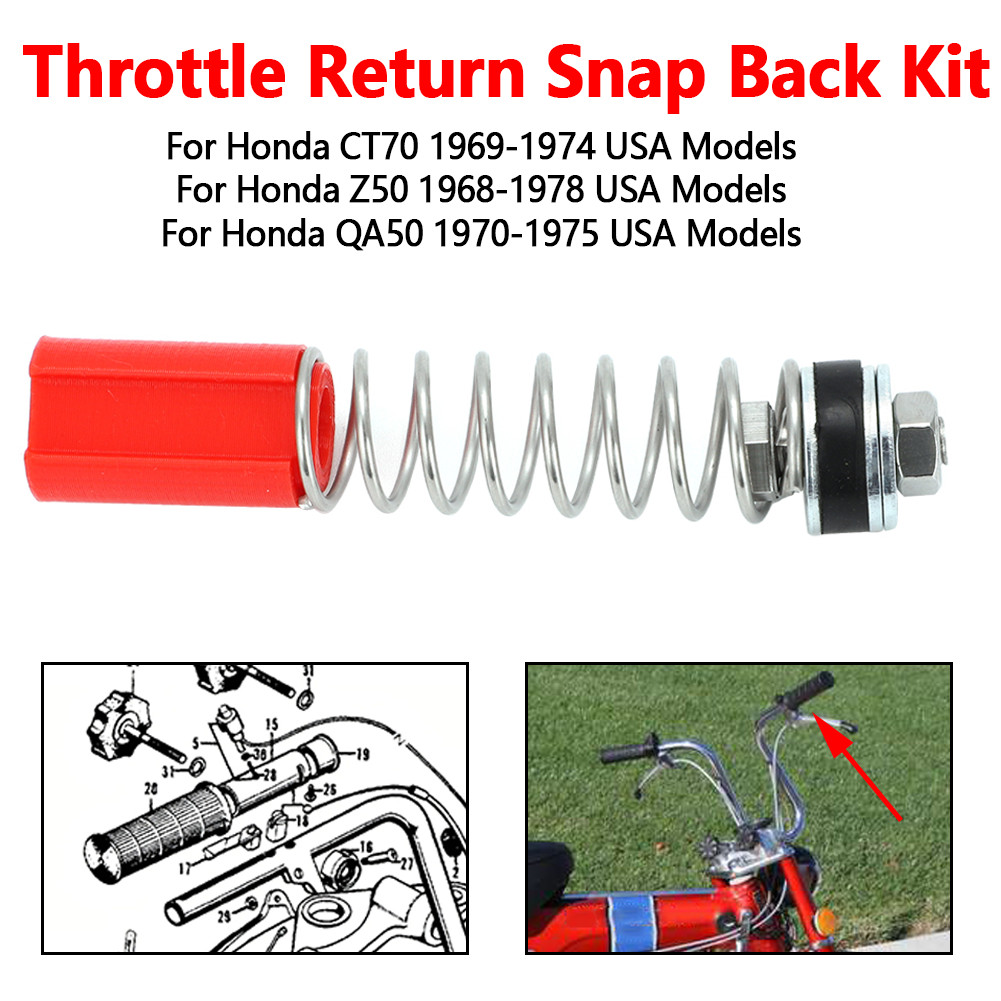 Sticky Twist Internal Throttle Return Snap Back Kit For Honda CT70