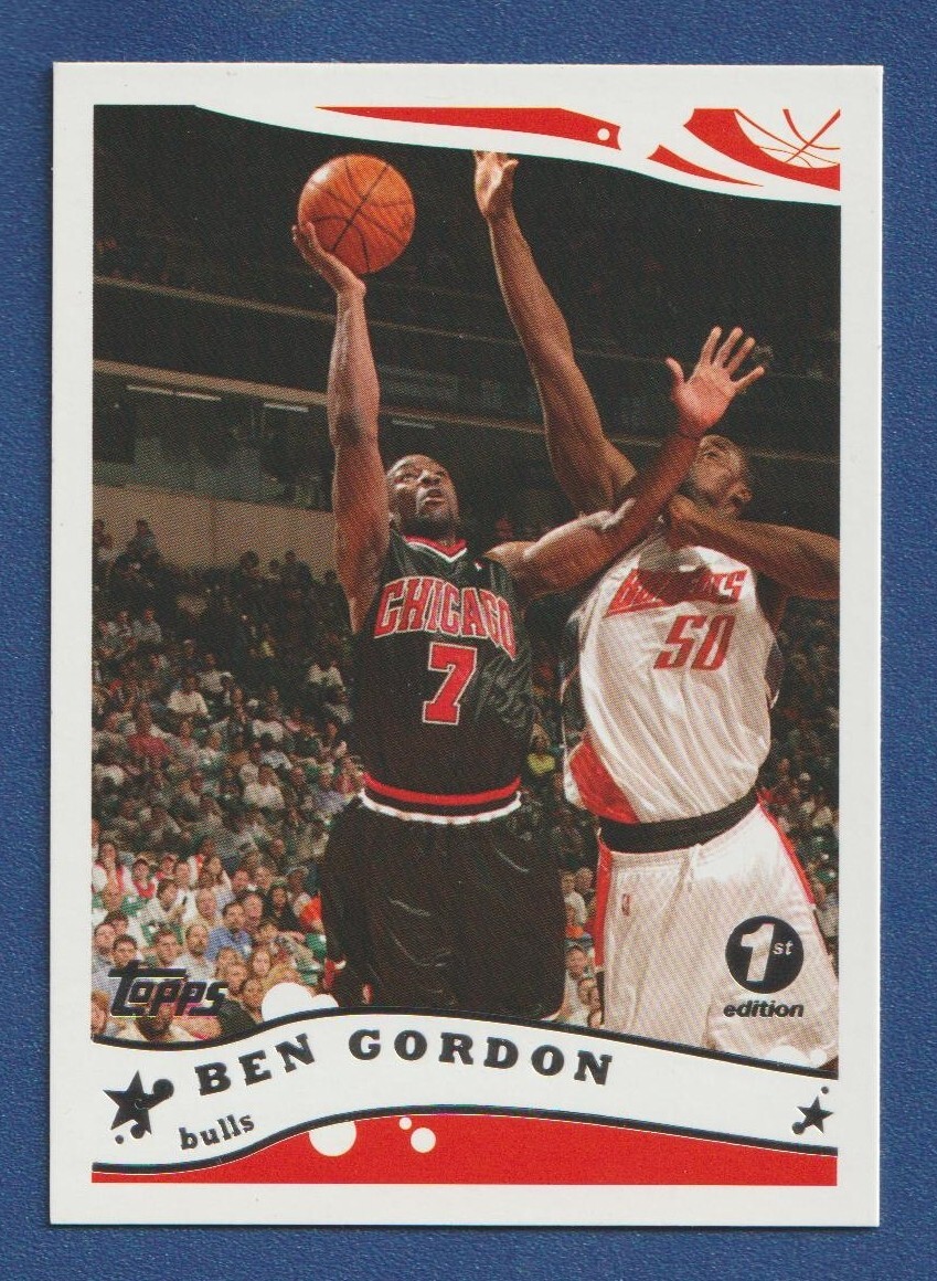 BEN GORDON 2005-06 Topps First Edition Parallel Card #7 Chicago Bulls NBA 1st*