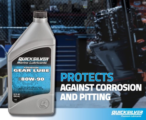 Quicksilver 80W-90 Premium Gear Lube Marine Engine Outboard Lower Unit 32 Ounce - Picture 5 of 7