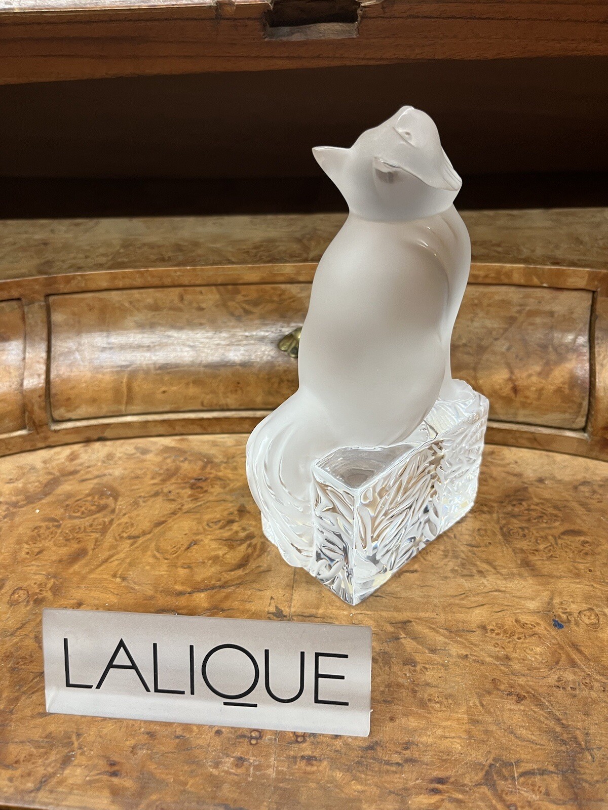 gatto in cristallo lalique Lalique Crystal cat eBay