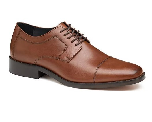J. MURPHY NOVICK CAP TOE MENS 10.5 WIDE LEATHER LT BROWN OXFORD