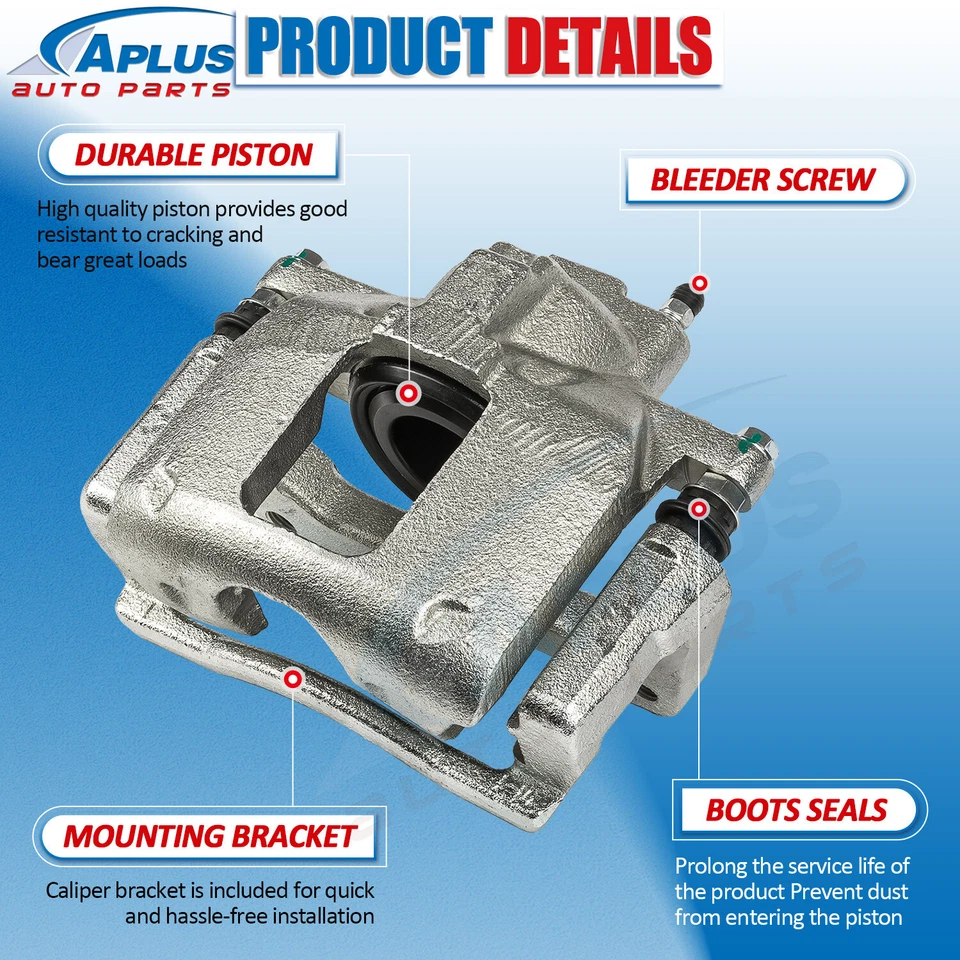 Par de 2 pinças de freio a disco com suporte para Chrysler Dodge Ram C/V Volkswagen dianteiro - Imagem 3 de 4