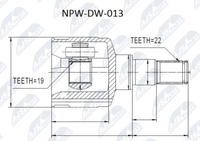 NPW-DW-013 NTY Gelenksatz, Antriebswelle FüR Daewoo,Suzuki