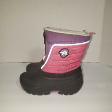 Sz 8 GIRLS ARCTIC SHIELD -20  PINK PURPLE BLACK WINTER WATERPROOF SNOW PAC BOOTS