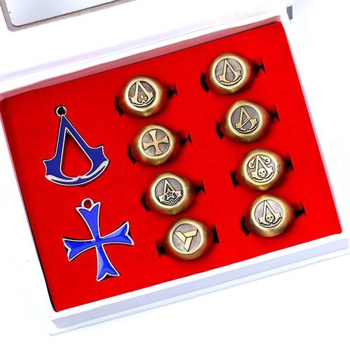 10pcSet Assassins Creed Origins Necklace Ring Necklace Collection Jewellery Gift - Picture 8 of 19