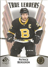 2021-22 Upper Deck SP Authentic Patrice Bergeron True Leaders SP Boston Bruins