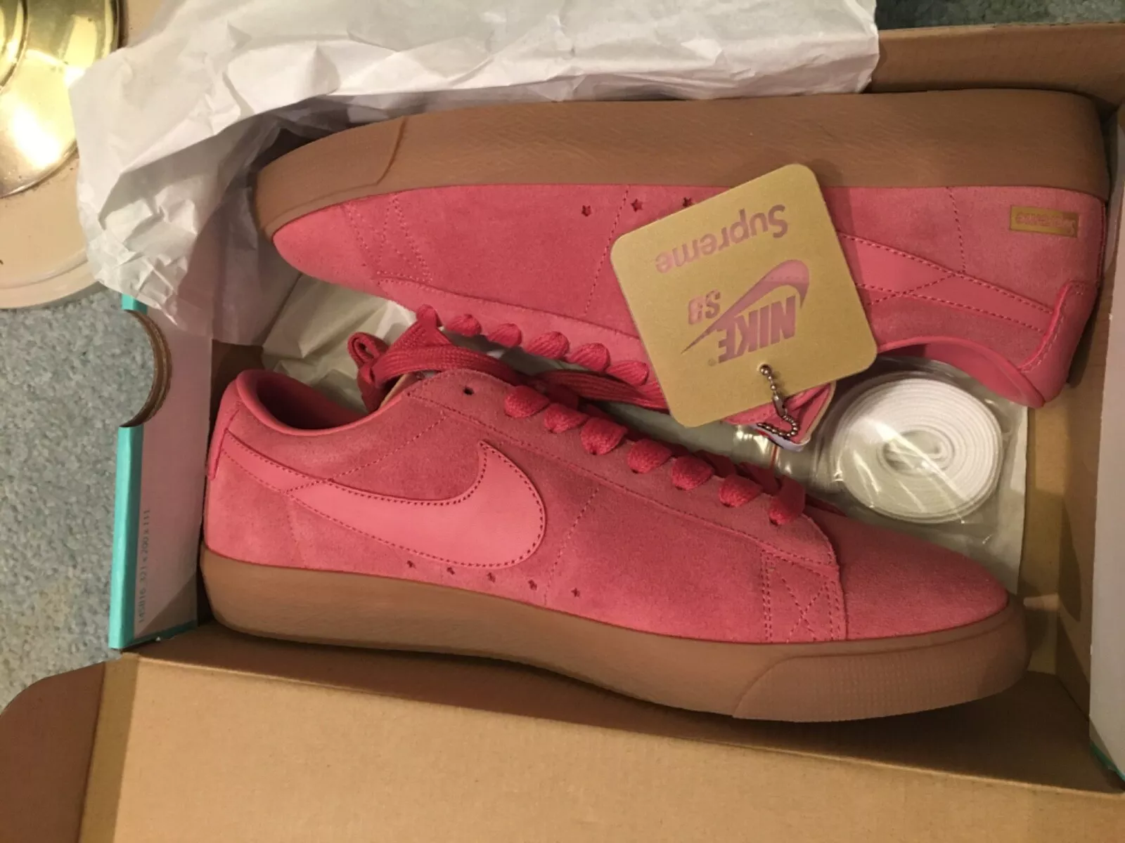 Nike Blazer Low GT QS Supreme DS taille 10,5 Desert Bloom gomme rose bas