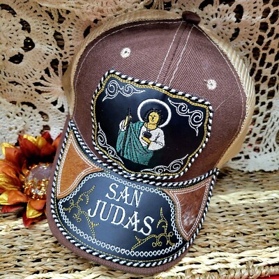 San Judas Tadeo hat Saint Jude Trucker Hat snapback Cowhair Hide