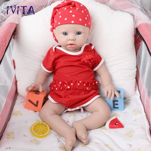 IVITA 19inch Kids Handmade DIY Toys Unpainted Lifelike Silicone Reborn Girl Doll - Picture 4 of 12