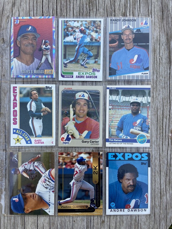 BASEBALL CARDS, MONTREAL EXPOS 36 CARD LOT