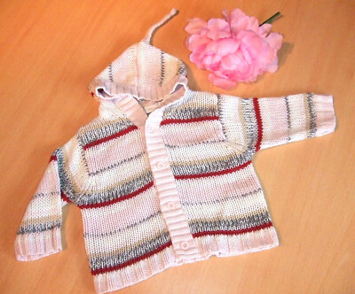 Schöne Mädchen Strick Jacke von MEXX in Gr.68 Rosa Grau