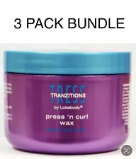 3PK Lottabody Tress Tranzitions Press 'N Curl Wax 5.3Oz Straighten Hair Hot Iron