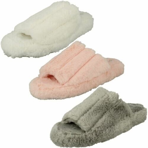 Infradito Da Donna Spot On In Finta Pelliccia Con Strisce - 第 1/28 張圖片