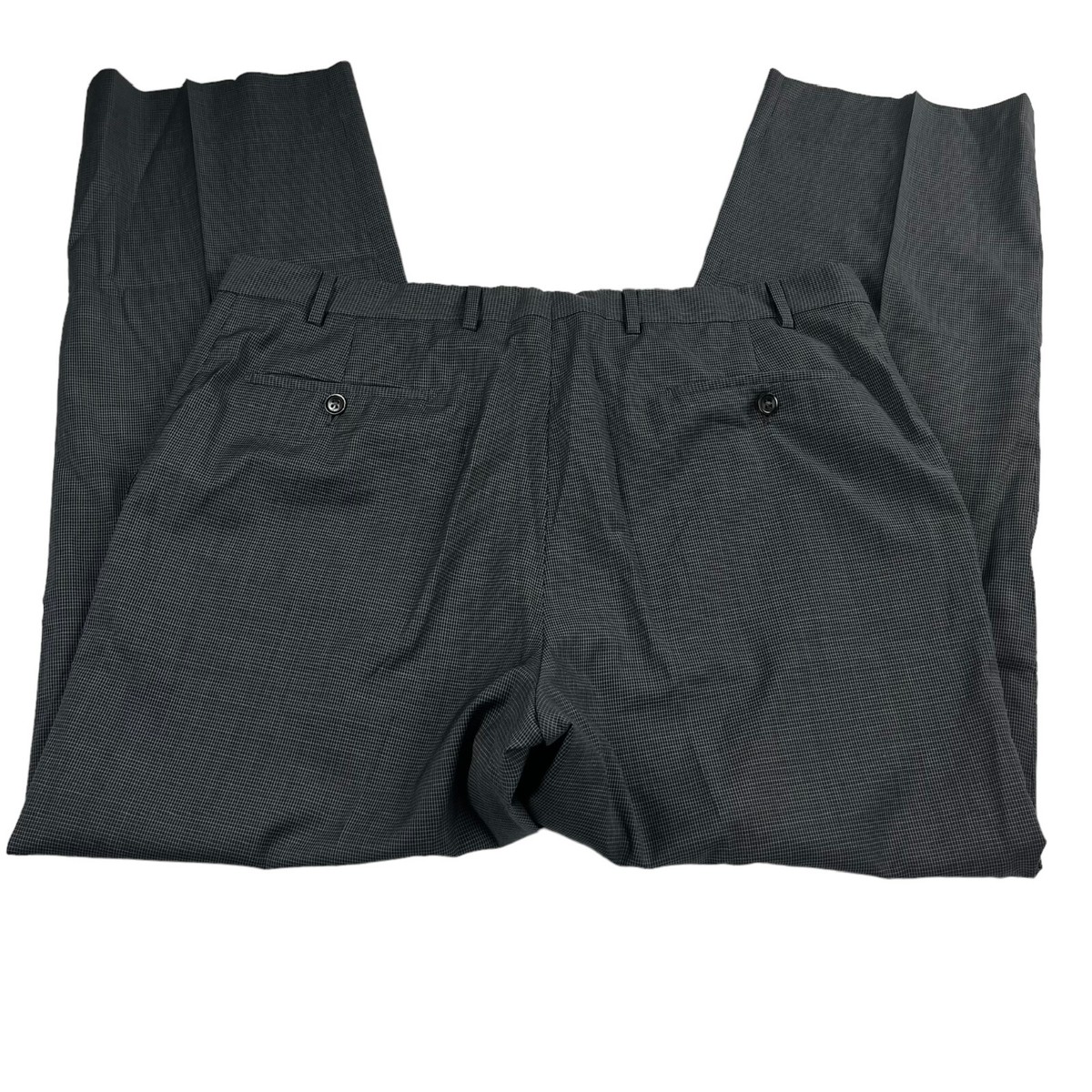 Giorgio Armani Collezioni Men's Check Plaid Pants Black Giorgio Armani Collezioni Men's Check Plaid Pants Black