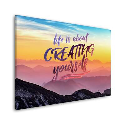 Mindset Creating Yourself Wandbild Leinwandbild Deko Kunst XL