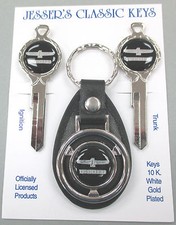 Black Thunderbird Deluxe Classic White Gold Key Set T-bird Keys 1961 1962 1963