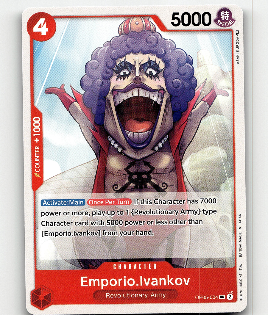 one piece card game ivankov ST13-005 R Parallel Emporio SR Number One Piece Card Game Emporio.Ivankov