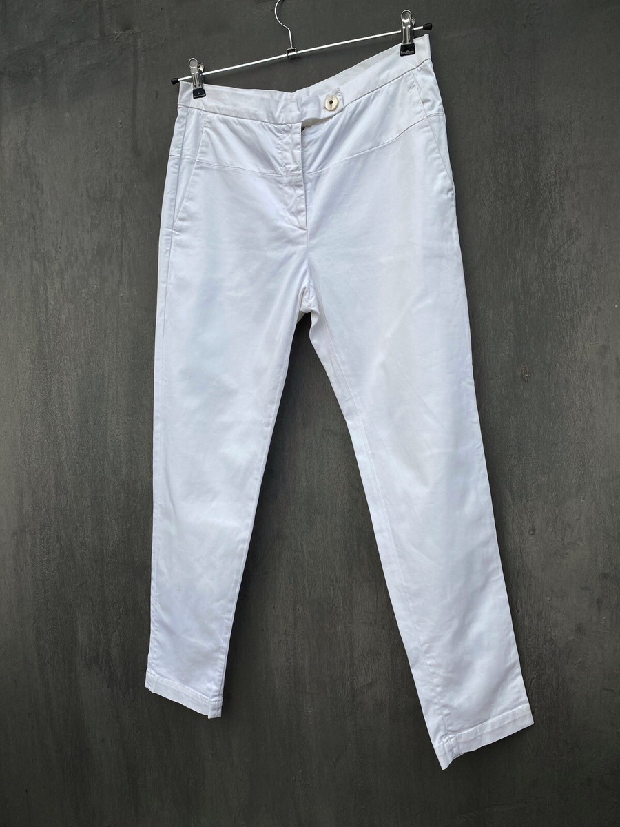 Brunello Cucinelli Cotton white pants size 44 made in italy