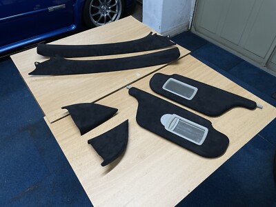 Renault Clio MK3 Re-Trimmed Sun-Visors,A Pillars, Covers Bundle -Black Alcantara