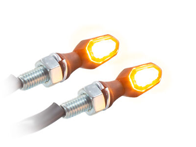 Universal Motorrad LED-Blinker Crumb Gewinde M6 e-geprüft Motorroller