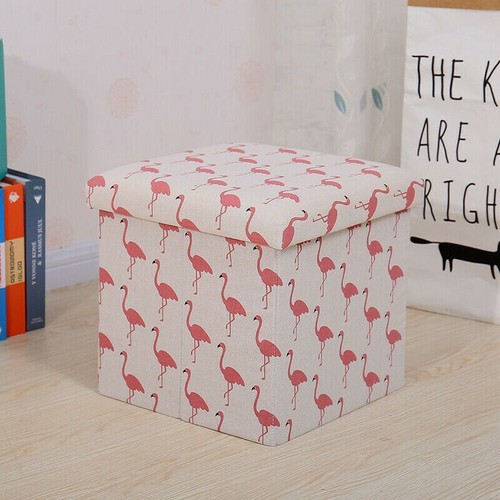 Linen Fabric Storage Toy Box Chest Foot Bed Stool Seat - Picture 4 of 4