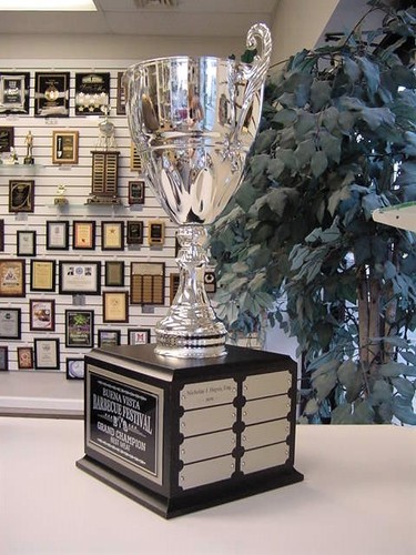 BBQ COOK OFF 16 YEAR PERPETUAL SILVER METAL CUP AWARD TROPHY ELEGANT J-MCJ3S * - Picture 2 of 4