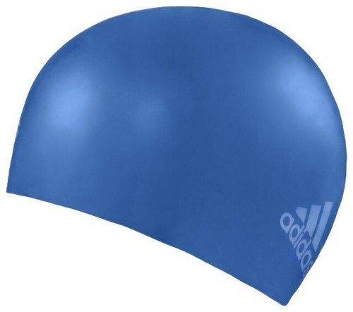 adidas Silicone Logo Swim Cap Blue 