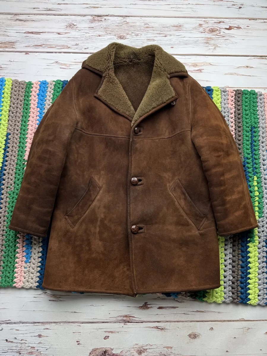 Vintage Real Sheepskin Coat Men's Size S