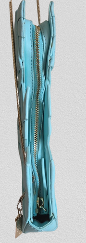 Kate Spade Origami Seahorse A Breath Fresh Air Atoll Blue Crossbody Leather Bag - Picture 7 of 10