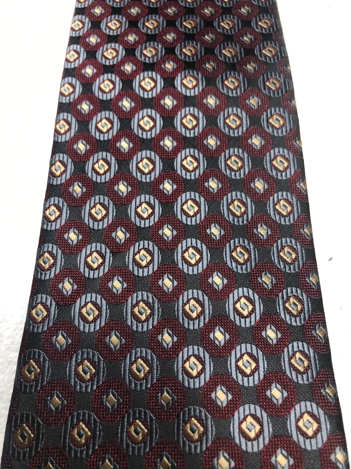 CORBATA HOMBRE COVINGTON ROJO VERDE GRIS VERDE ORO 3,75 X 58 Foto 3 de 4