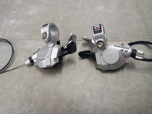 SRAM X9 Cycling Right + Left Shifters set 9 Speed MTB Silver - Picture 4 of 4