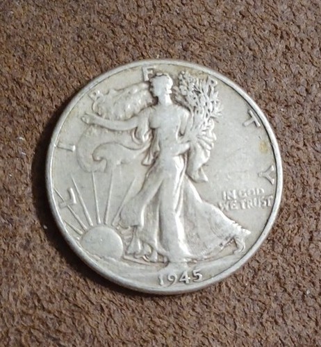 1945 Liberty Walking halber Dollar - 90 % Silber
